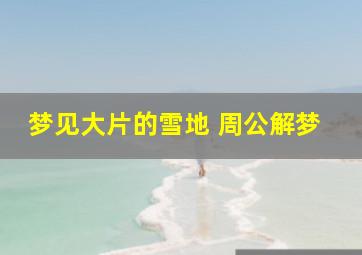 梦见大片的雪地 周公解梦